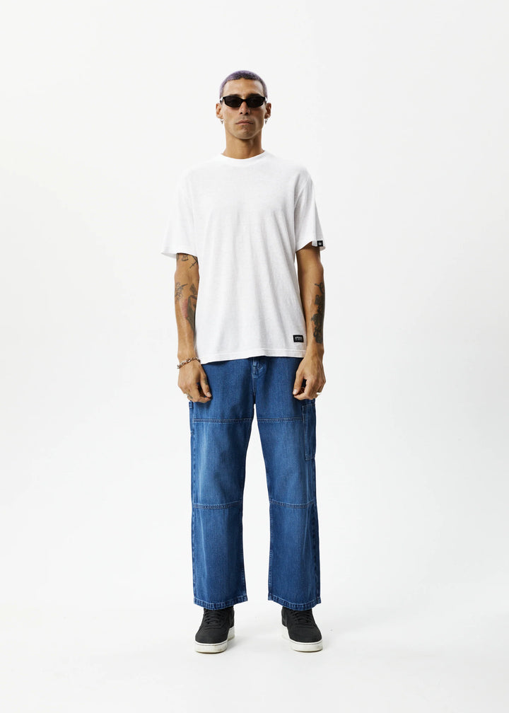 AFENDS Mens Richmond Denim Baggy Carpenter Jeans - Authentic Blue, MENS DENIM, AFENDS, Elwood 101