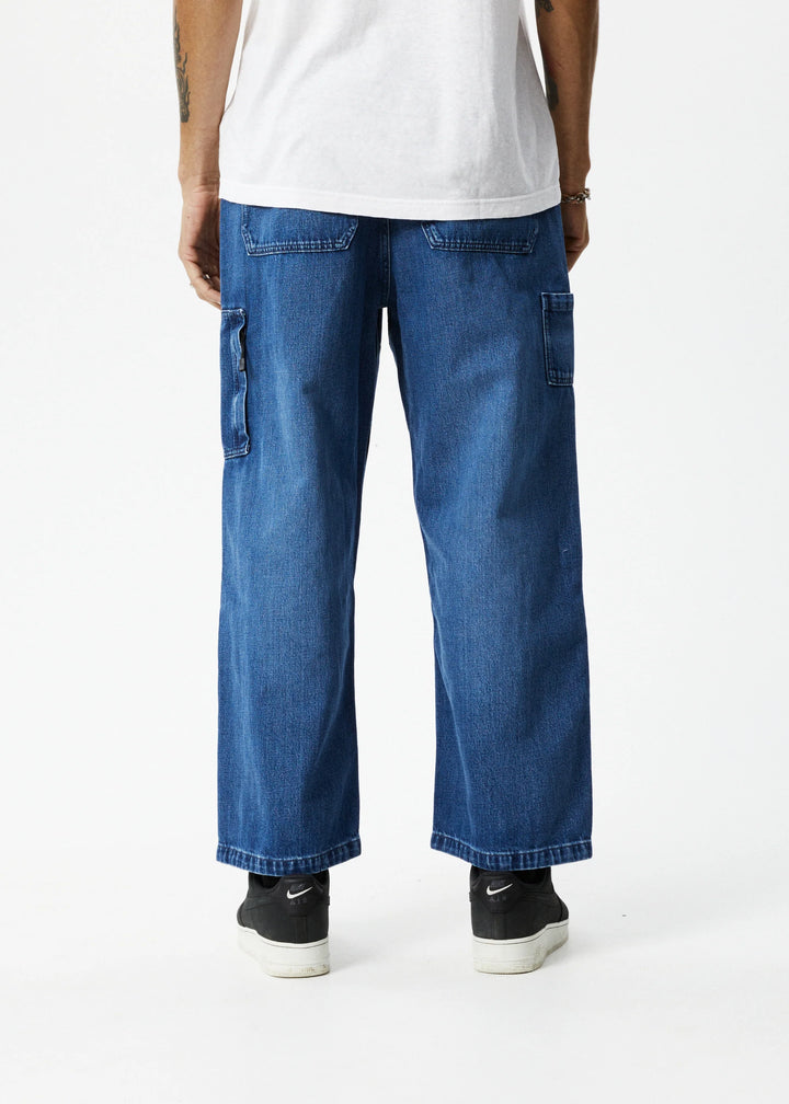 AFENDS Mens Richmond Denim Baggy Carpenter Jeans - Authentic Blue, MENS DENIM, AFENDS, Elwood 101