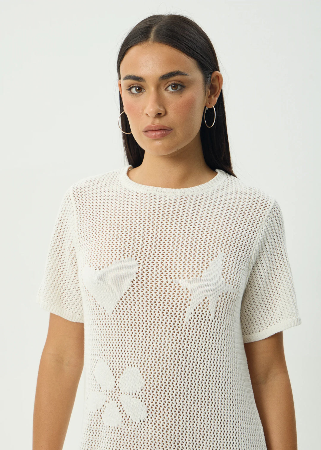 AFENDS Womens Riley - Knit Midi Dress - White, WOMENS DRESSES, AFENDS, Elwood 101