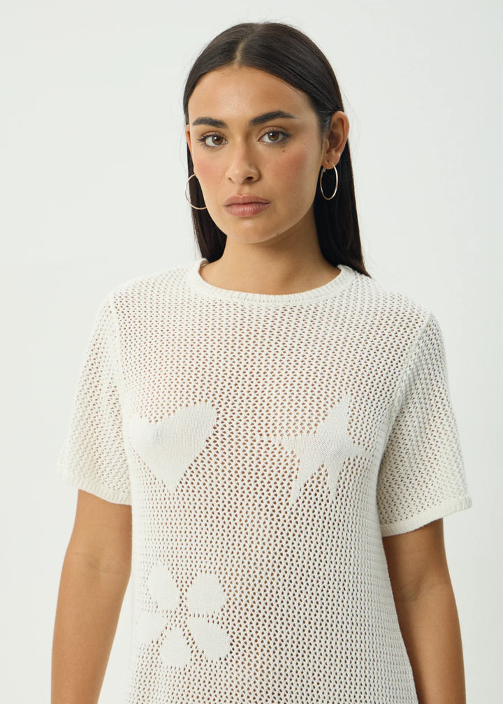 AFENDS Womens Riley - Knit Midi Dress - White, WOMENS DRESSES, AFENDS, Elwood 101