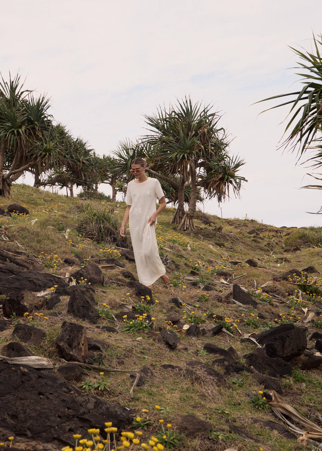 AFENDS Womens Riley - Knit Midi Dress - White, WOMENS DRESSES, AFENDS, Elwood 101