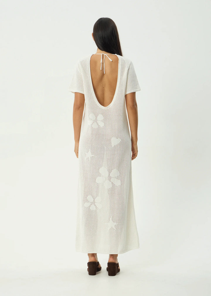 AFENDS Womens Riley - Knit Midi Dress - White, WOMENS DRESSES, AFENDS, Elwood 101