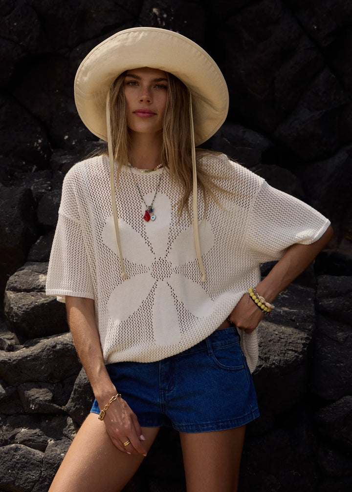 AFENDS Womens Riley - Knit Tee - White