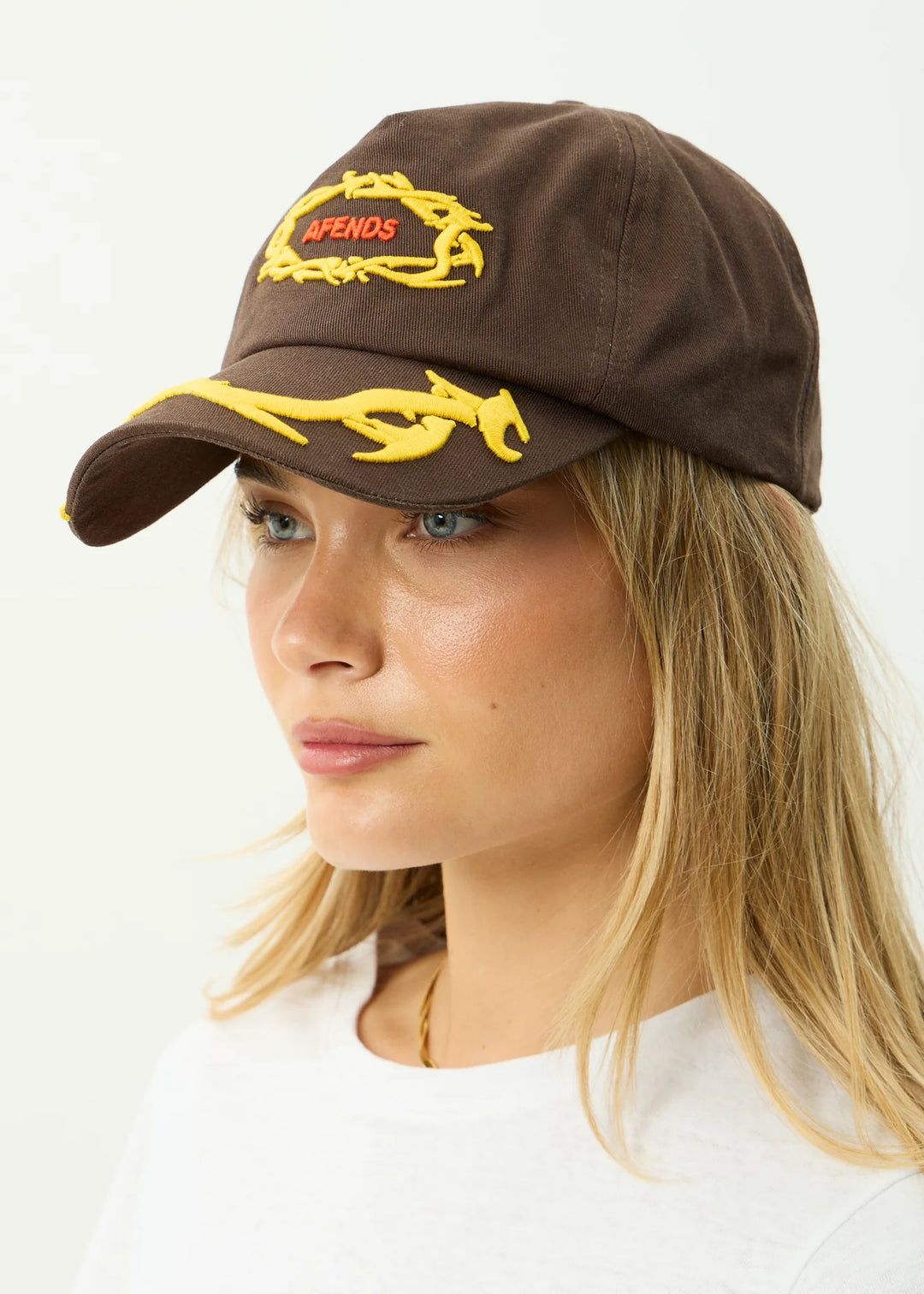 AFENDS Rocked - Five Panel Cap - Coffee, MENS CAPS & BEANIES, AFENDS, Elwood 101