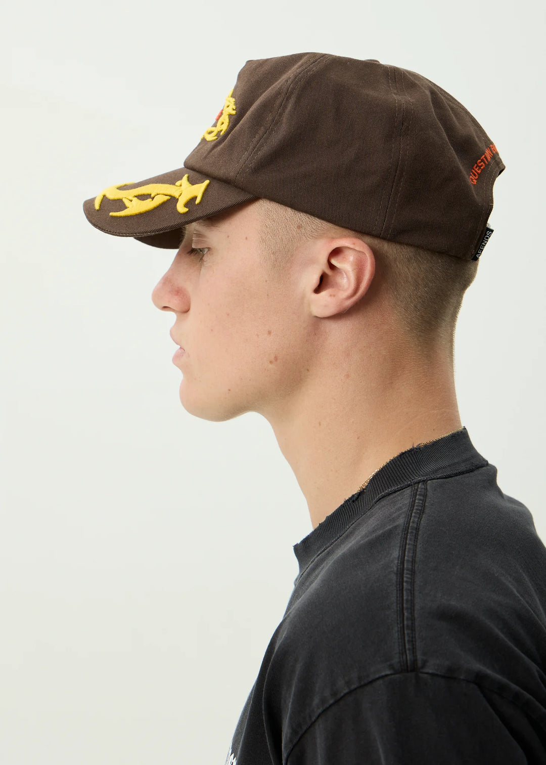 AFENDS Rocked - Five Panel Cap - Coffee, MENS CAPS & BEANIES, AFENDS, Elwood 101