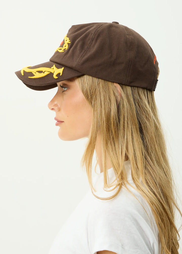 AFENDS Rocked - Five Panel Cap - Coffee, MENS CAPS & BEANIES, AFENDS, Elwood 101