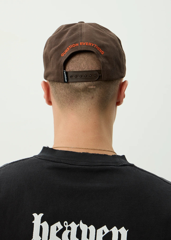 AFENDS Rocked - Five Panel Cap - Coffee, MENS CAPS & BEANIES, AFENDS, Elwood 101