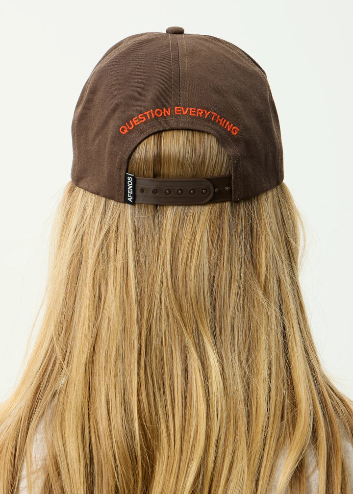 AFENDS Rocked - Five Panel Cap - Coffee, MENS CAPS & BEANIES, AFENDS, Elwood 101