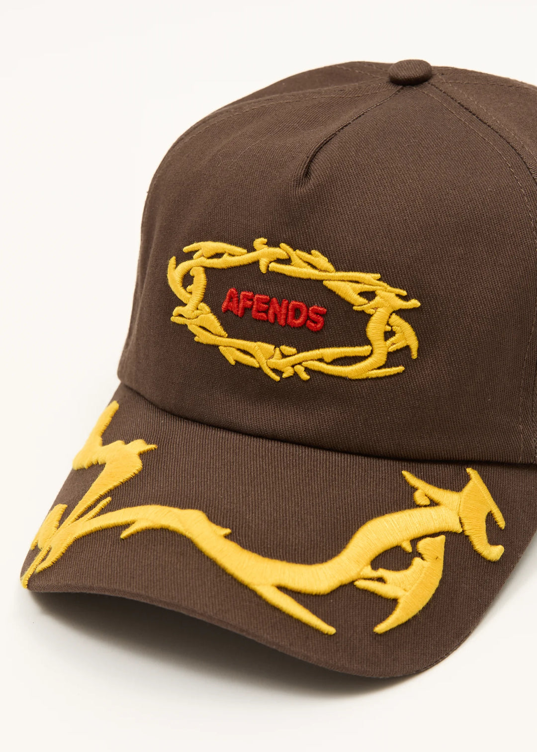 AFENDS Rocked - Five Panel Cap - Coffee, MENS CAPS & BEANIES, AFENDS, Elwood 101