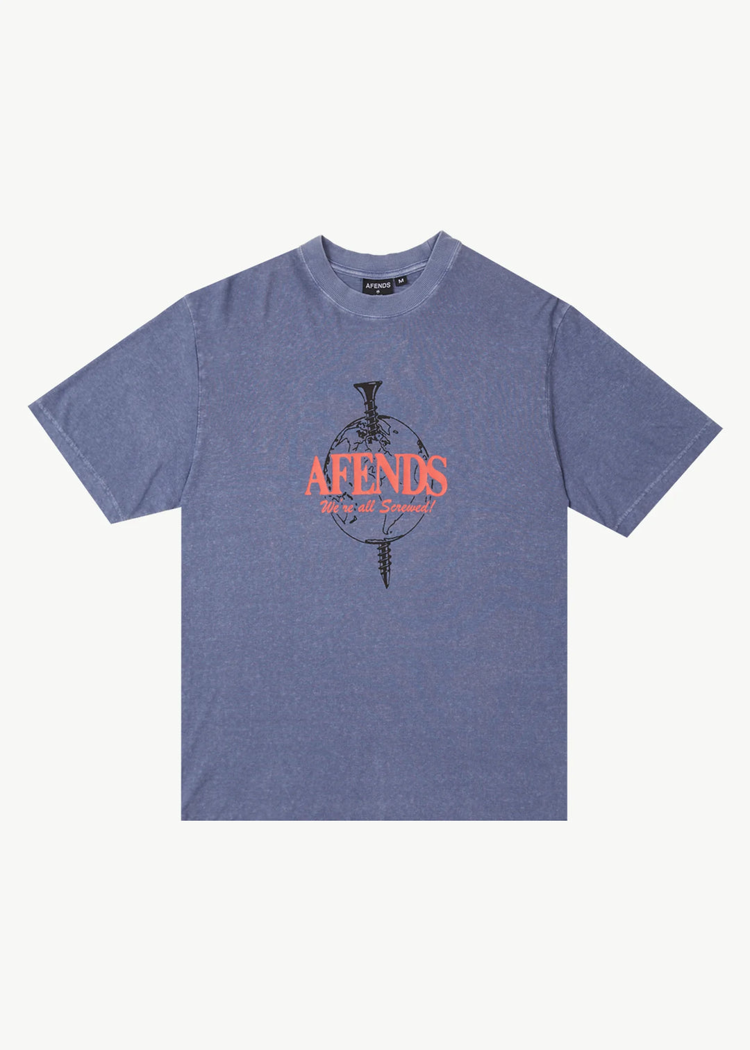 AFENDS Mens Screwed - Retro Fit Tee - Washed Marlin, MENS TEE SHIRTS, AFENDS, Elwood 101