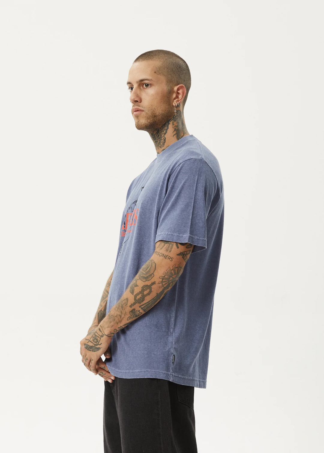 AFENDS Mens Screwed - Retro Fit Tee - Washed Marlin, MENS TEE SHIRTS, AFENDS, Elwood 101