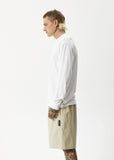 AFENDS Mens Sunshine Long Sleeve Graphic T- Shirt - White, MENS TEE SHIRTS, AFENDS, Elwood 101