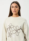 AFENDS Womens Tranquil Crew Neck Jumper - Moonbeam, WOMENS KNITS & SWEATERS, AFENDS, Elwood 101