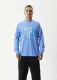 AFENDS Mens Water is Life Long Sleeve Graphic T- Shirt - Arctic Blue, MENS TEE SHIRTS, AFENDS, Elwood 101