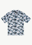 AFENDS Mens Waterfall - Cuban Short Sleeve Shirt - Stone Black, MENS SHIRTS, AFENDS, Elwood 101