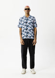 AFENDS Mens Waterfall - Cuban Short Sleeve Shirt - Stone Black, MENS SHIRTS, AFENDS, Elwood 101