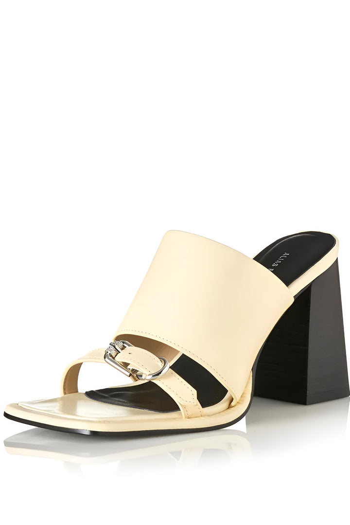 ALIAS MAE Womens Audie Mules in Buttermilk Leather