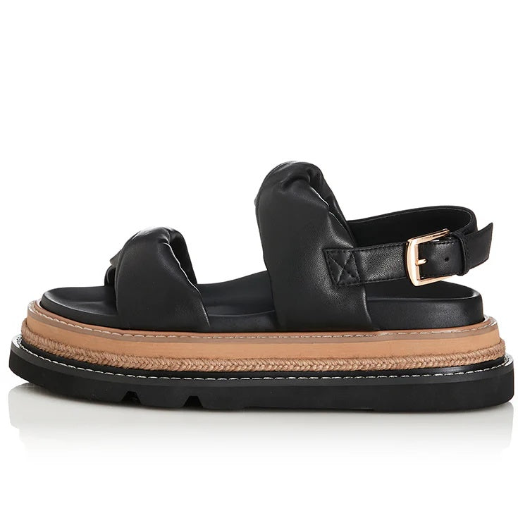 ALIAS MAE Womens Vee Leather Sandals - Black, WOMENS SHOES, ALIAS MAE, Elwood 101