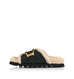 ALIAS MAE Womens Kiara Sandals - Black Shearling, WOMENS SHOES, ALIAS MAE, Elwood 101