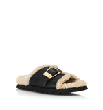 ALIAS MAE Womens Kiara Sandals - Black Shearling, WOMENS SHOES, ALIAS MAE, Elwood 101