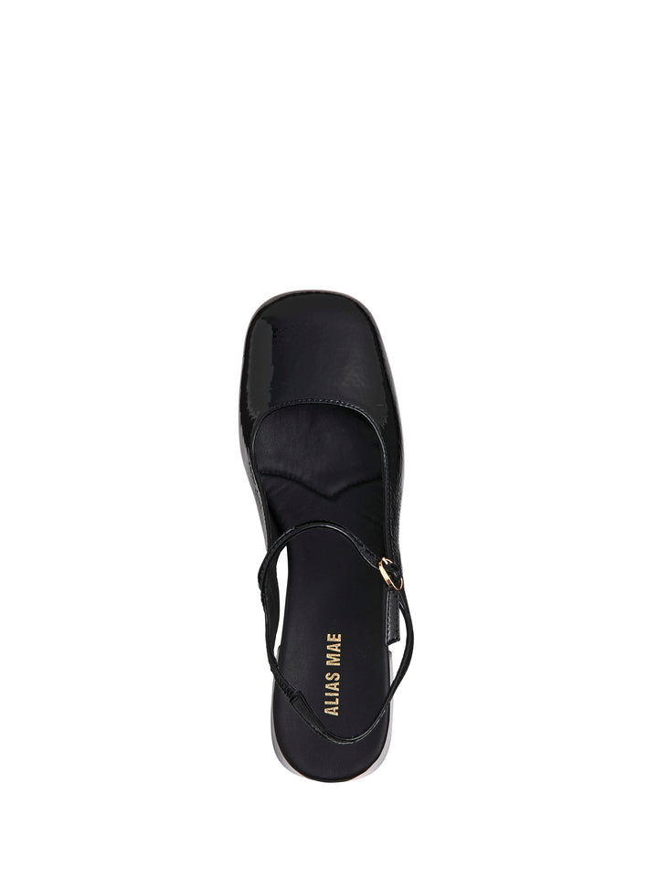 ALIAS MAE Womens Lucie - Black Crinkle Patent Leather Shoes, WOMENS SHOES, ALIAS MAE, Elwood 101