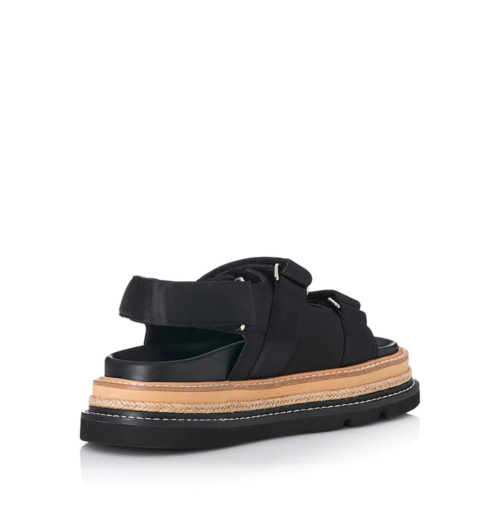 ALIAS MAE Womens Veda Sandals - Black Satin, WOMENS SHOES, ALIAS MAE, Elwood 101