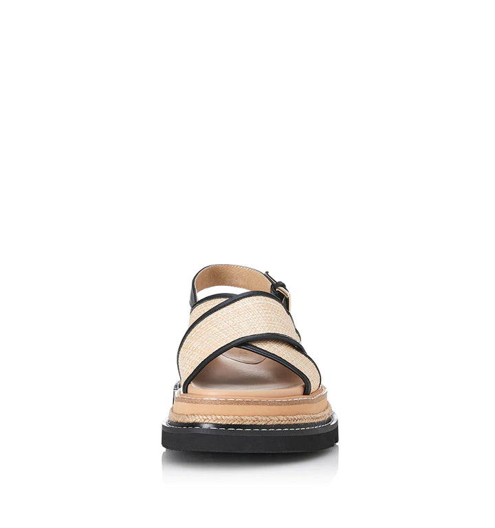ALIAS MAE Womens Verona Sandals - Black / Natural Raffia, WOMENS SHOES, ALIAS MAE, Elwood 101