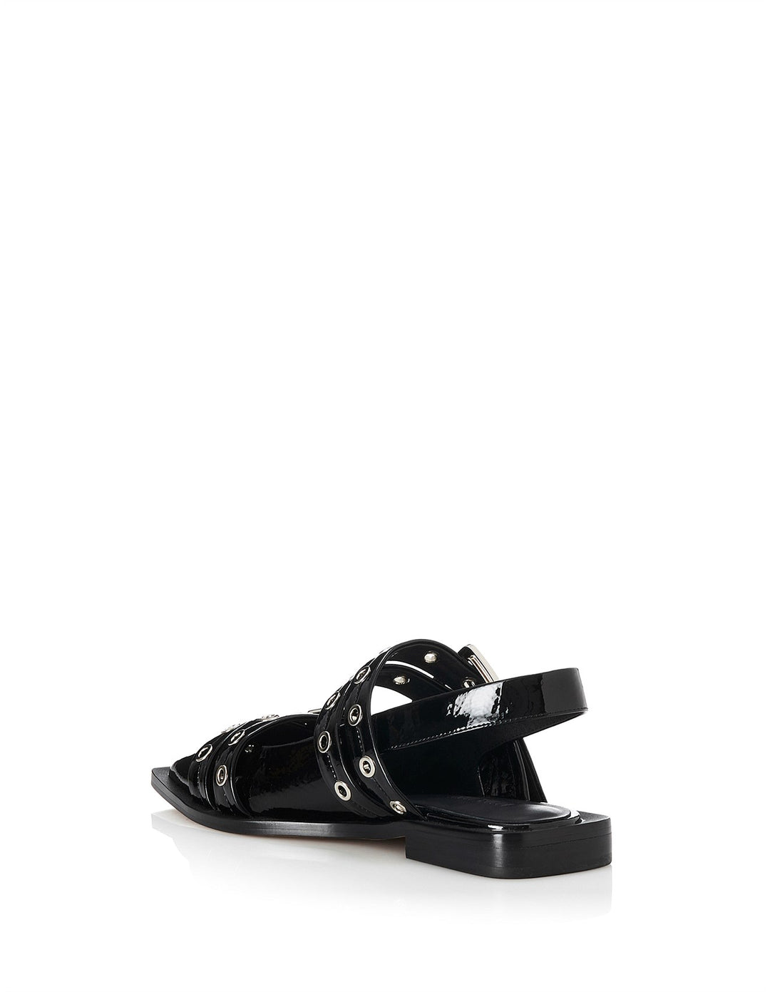 ALIAS MAE Womens Zina Sling Back Leather Shoes - Black Crinkle, WOMENS SHOES, ALIAS MAE, Elwood 101