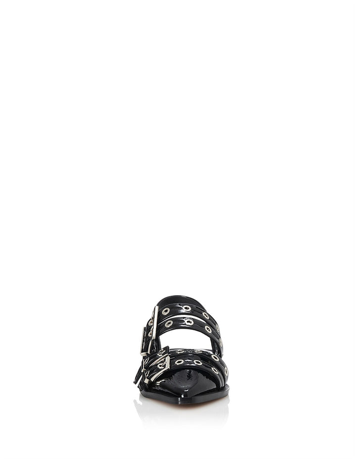 ALIAS MAE Womens Zina Sling Back Leather Shoes - Black Crinkle, WOMENS SHOES, ALIAS MAE, Elwood 101