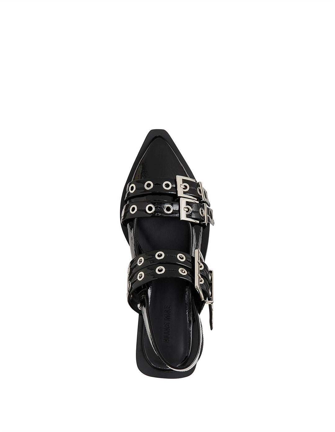 ALIAS MAE Womens Zina Sling Back Leather Shoes - Black Crinkle, WOMENS SHOES, ALIAS MAE, Elwood 101
