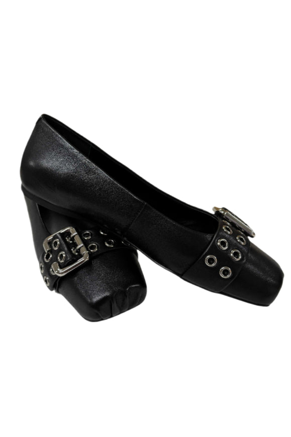 ALIAS MAE Womens Brodie Black Leather