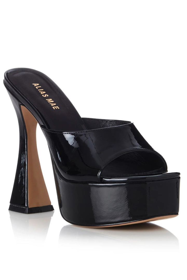 ALIAS MAE Womens Delphi Leather Heels Black Patent Leather, WOMENS SHOES, ALIAS MAE, Elwood 101