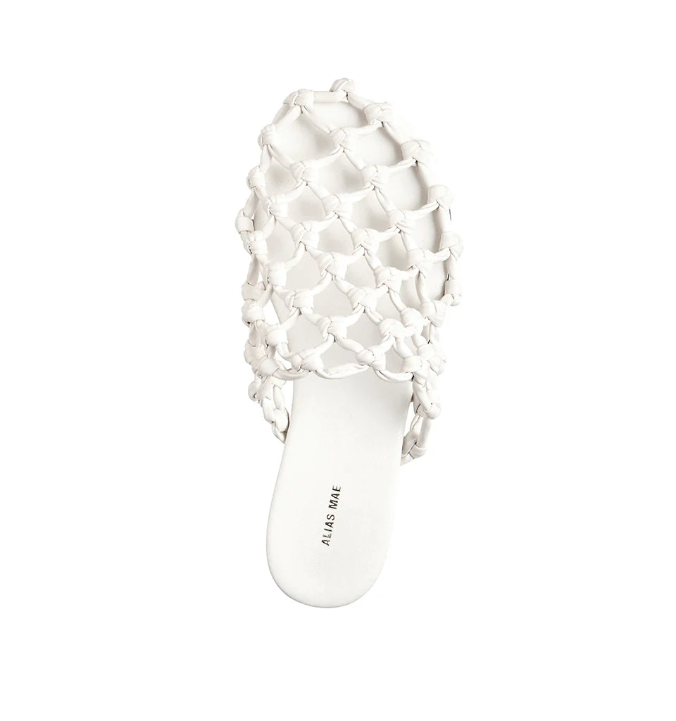 ALIAS MAE Womens Hezu Woven Slides in Ivory