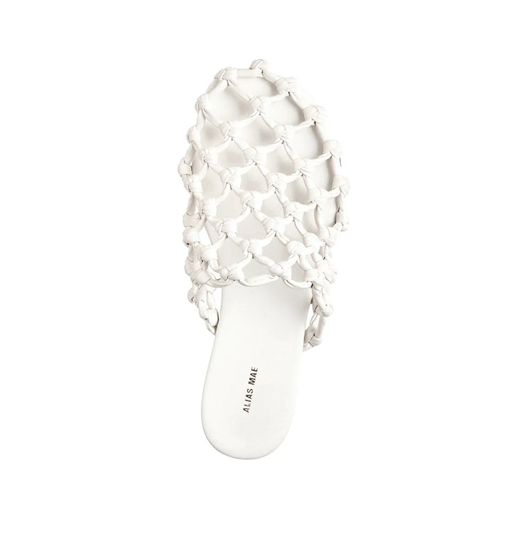 ALIAS MAE Womens Hezu Woven Slides in Ivory