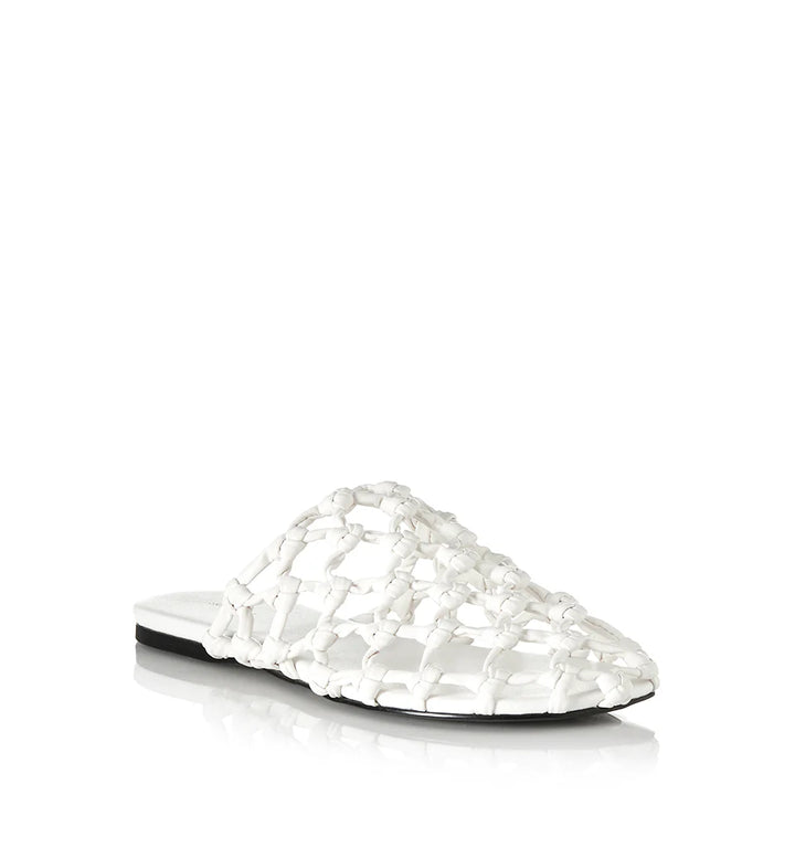 ALIAS MAE Womens Hezu Woven Slides in Ivory