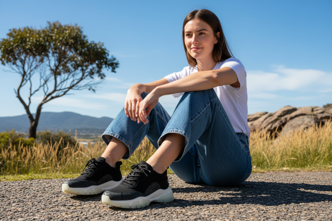 ALIAS MAE Womens Jade Sneaker in Black