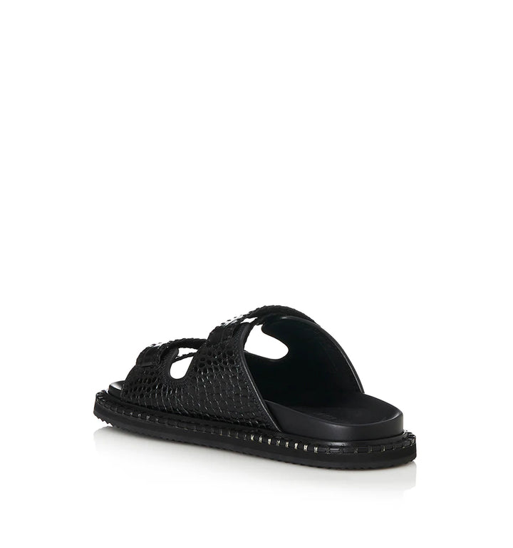 ALIAS MAE Womens Paros Leather Sandals - Black Croc, WOMENS SHOES, ALIAS MAE, Elwood 101