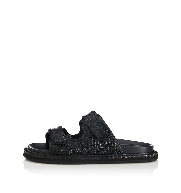 ALIAS MAE Womens Paros Leather Sandals - Black Croc, WOMENS SHOES, ALIAS MAE, Elwood 101