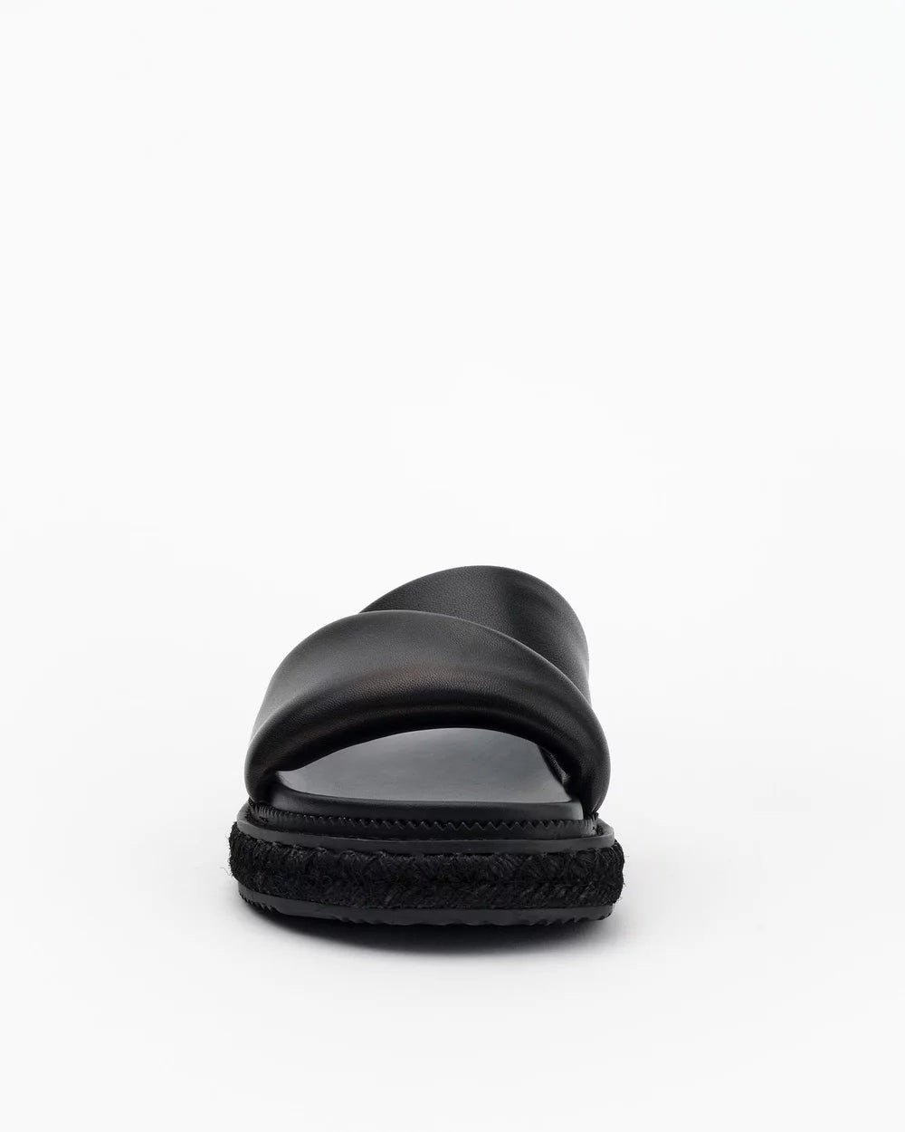 ALIAS MAE Womens Petra Leather Sandals in Black