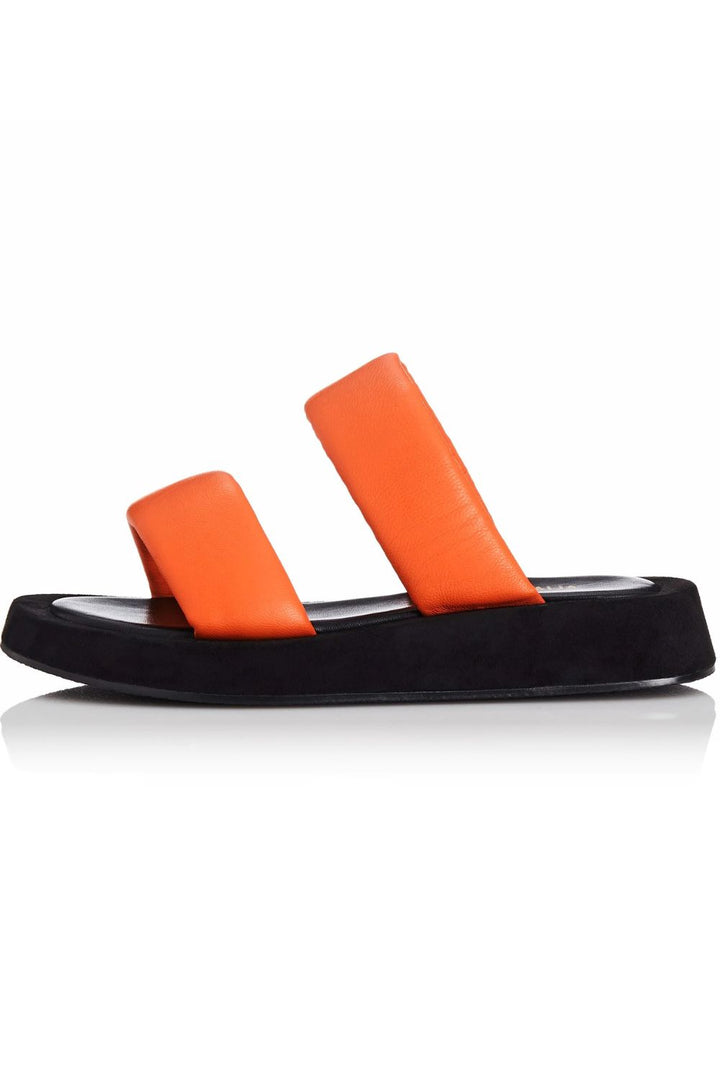 ALIAS MAE Womens Poe Leather Slides Orange Leather, WOMENS SHOES, ALIAS MAE, Elwood 101