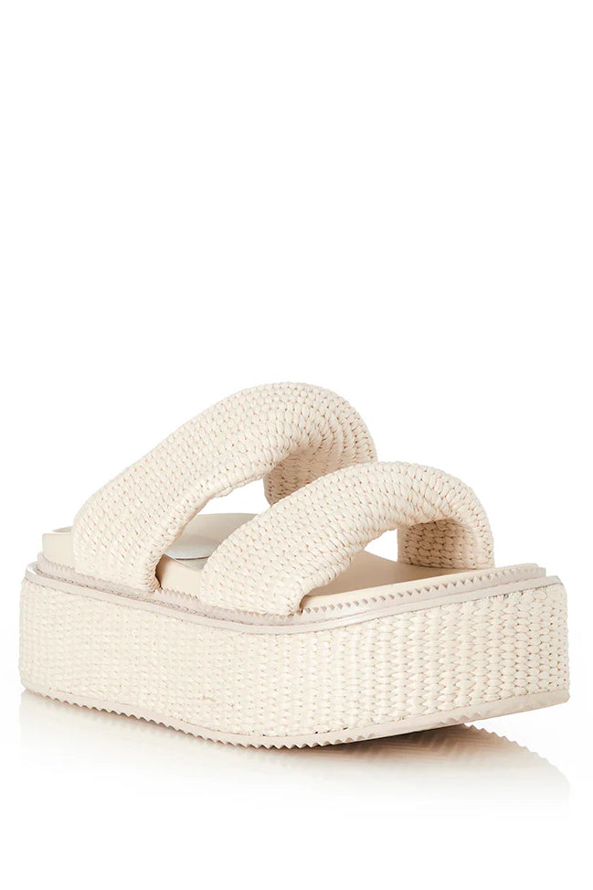 ALIAS MAE Womens Yvette Chunky Flatform Sandals - Bone Raffia, WOMENS SHOES, ALIAS MAE, Elwood 101