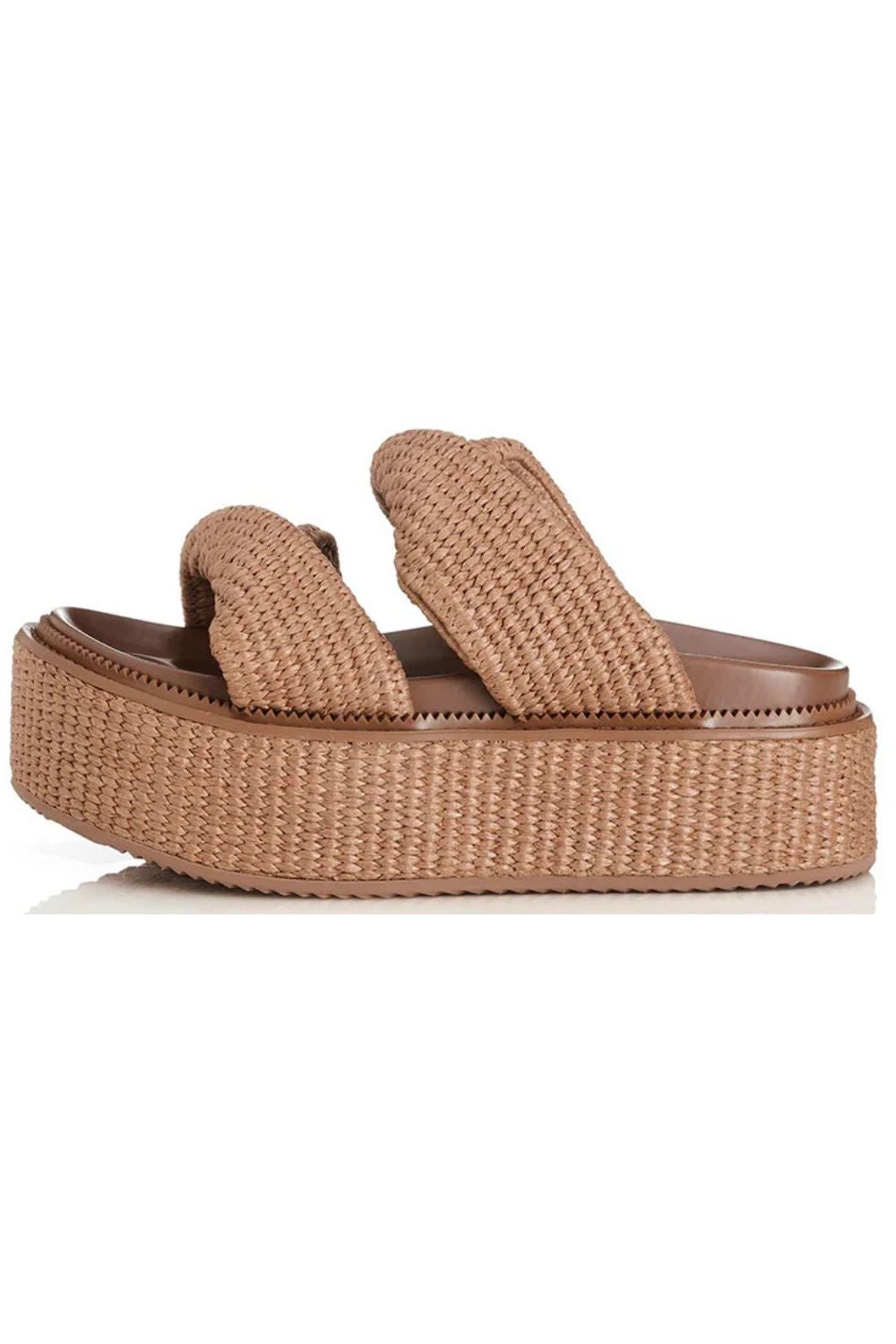 ALIAS MAE Womens Yvette Chunky Flatform Sandals - Pecan Raffia, WOMENS SHOES, ALIAS MAE, Elwood 101