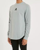 AMERICAIN Mens Cleveland Dual Curved Hem Jumper - Smoke, MENS KNITS & SWEATERS, AMERICAIN, Elwood 101