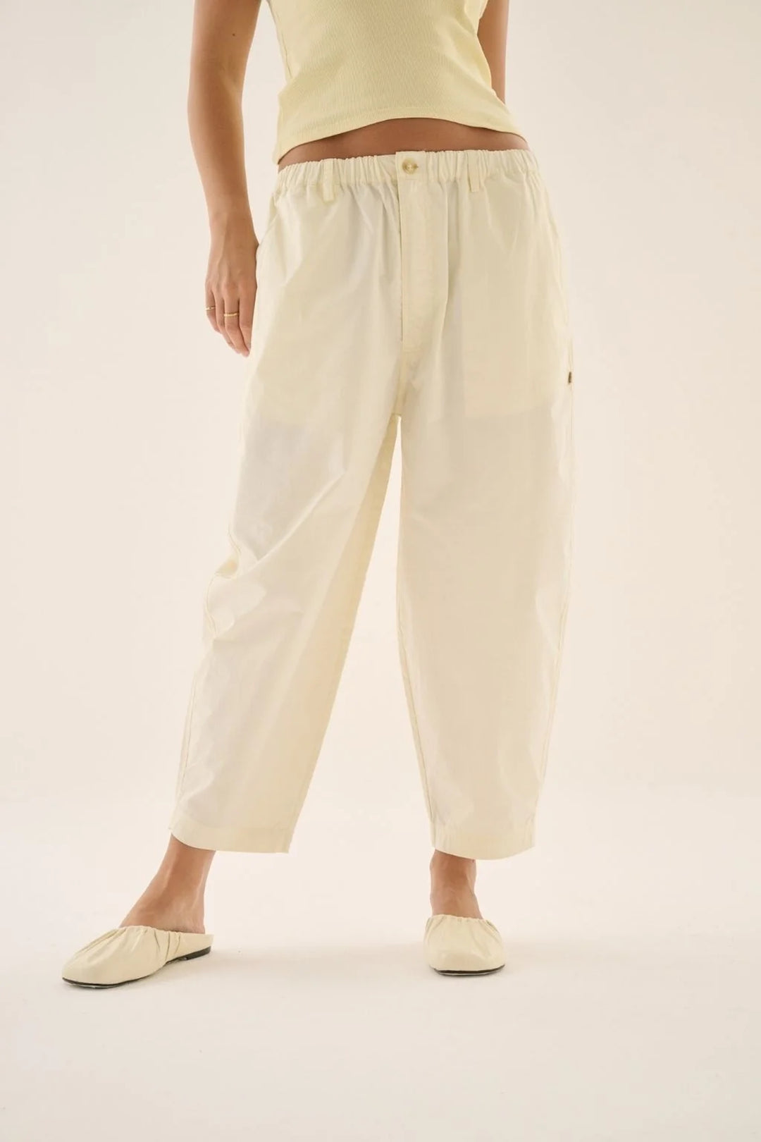 ARAMINTA JAMES Womens AJ Barrel Pant in Coconut, WOMENS PANTS, ARAMINTA JAMES, Elwood 101