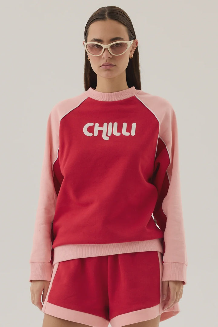 ARAMINTA JAMES Womens Chilli Sweatshirt in Poppy Red