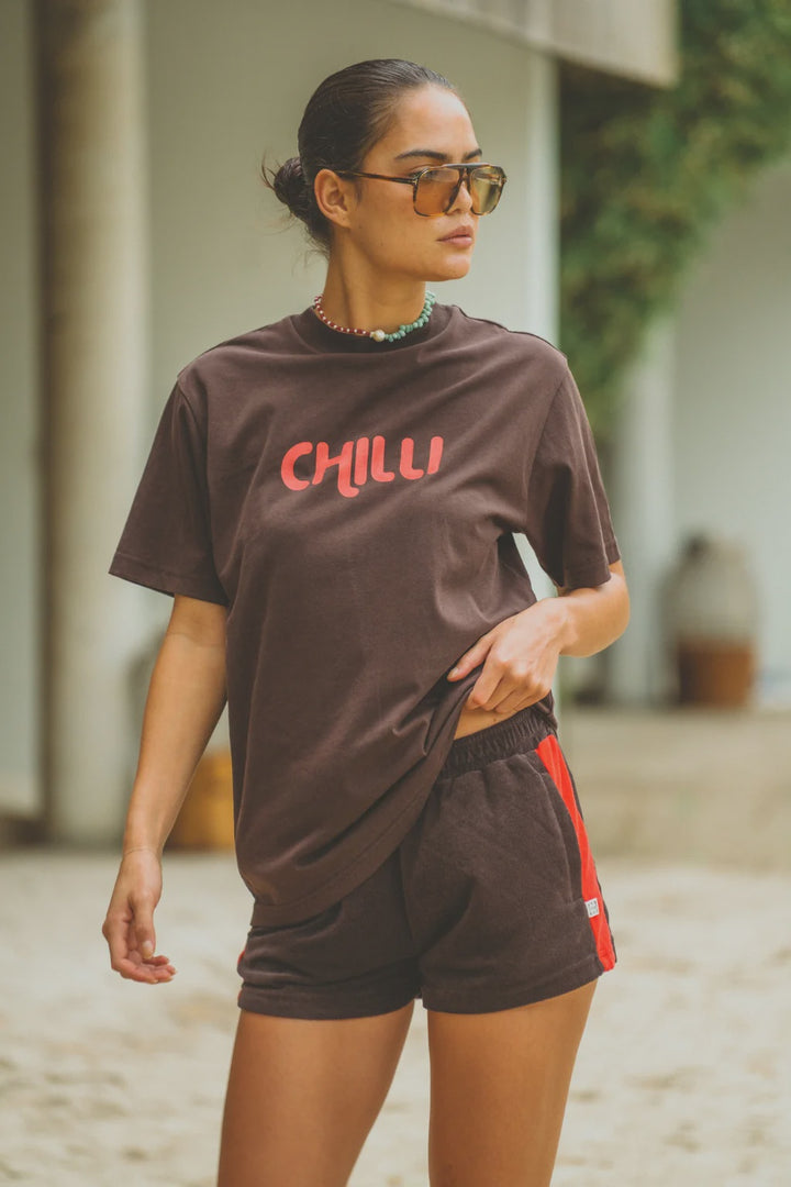 ARAMINTA JAMES Womens Chilli Tee in Mocha, WOMENS TEES & TANKS, ARAMINTA JAMES, Elwood 101