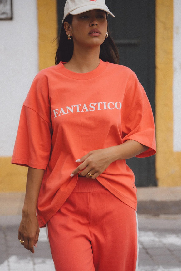 ARAMINTA JAMES Womens Fantastico Tee - Lobster Red, WOMENS TEES & TANKS, ARAMINTA JAMES, Elwood 101