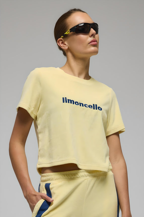 ARAMINTA JAMES Womens Limoncello Terry Tee Lemon Cream