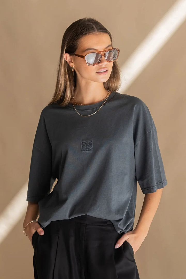 ARAMINTA JAMES Womens Original Classic Tee - Washed Black, WOMENS TEES & TANKS, ARAMINTA JAMES, Elwood 101