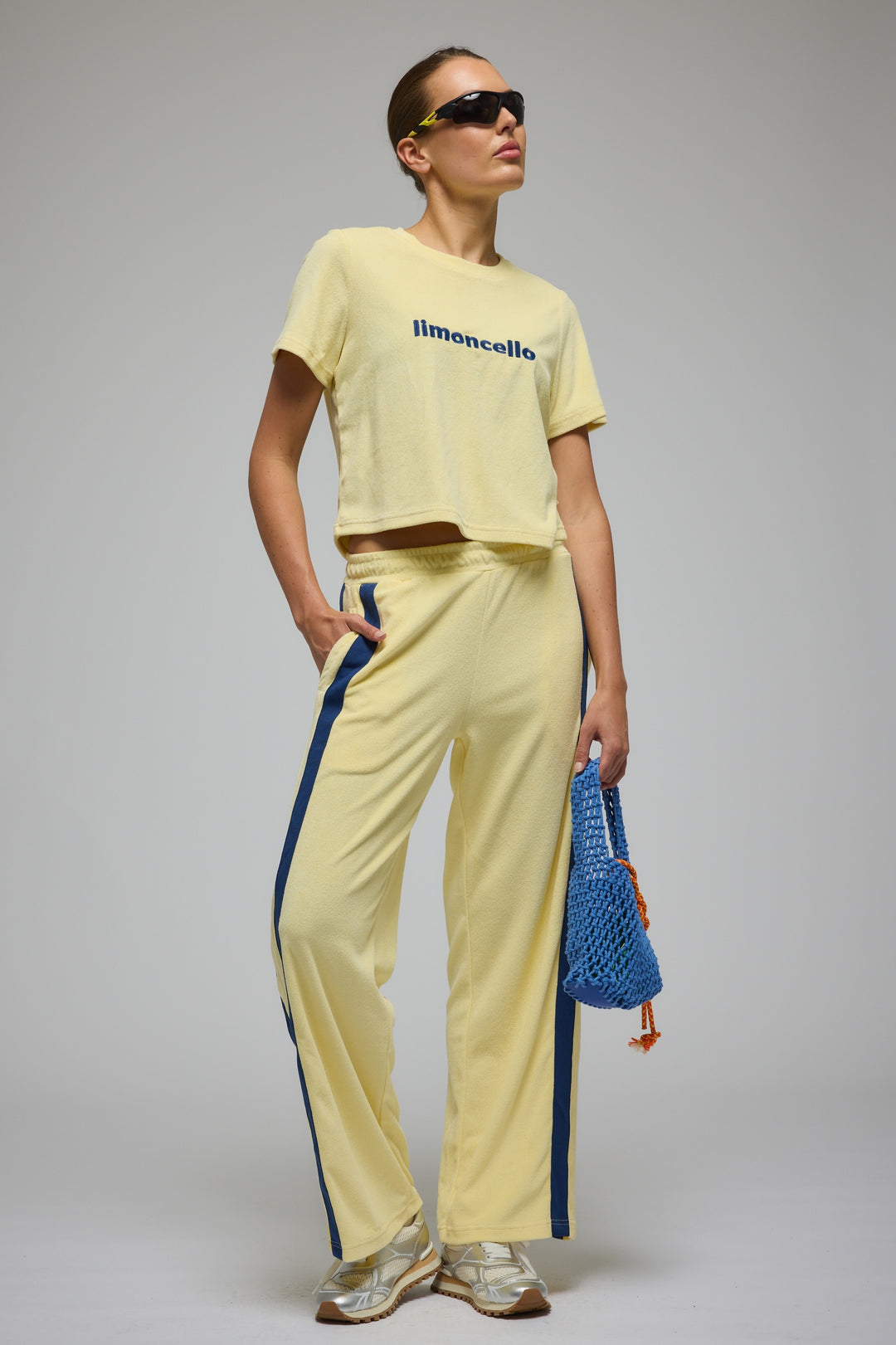 ARAMINTA JAMES Womens Voyage Terry Pant Lemon Cream, WOMENS TRACK PANTS, ARAMINTA JAMES, Elwood 101